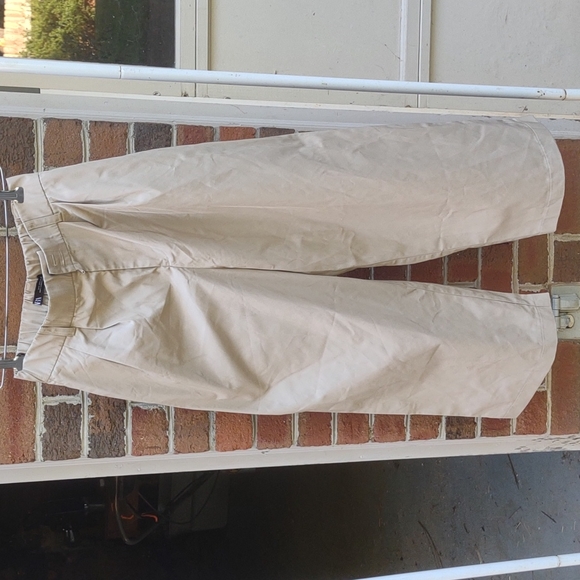 Zara Pants & Jumpsuits Zara Khaki Wide Leg Cropped Pants Poshmark